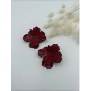 Marka Model Bordo Çiçek Küpe