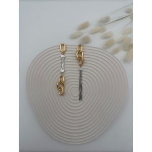 Premium Gold & Silver Tasarım Küpe