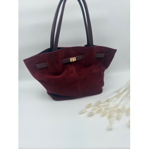 Grçk Süet Bordo Omuz Çantası