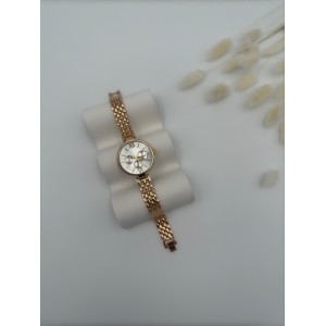 Gold Metal Yuvarlak Çerçeve Saat